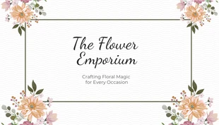 Free  Template: Carte de visite florale blanche