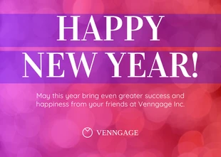 Free  Template: Vibrant New Year Card
