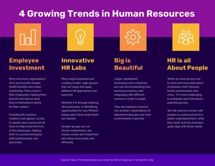 Free  Template: Dark Human Resources Trends Infographic