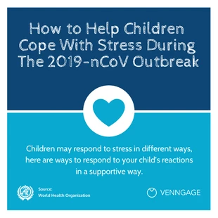 Free  Template: Help Children Cope with Stress Instagram Carousel Post Slides