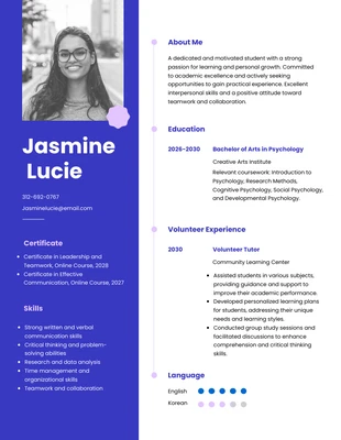 Free  Template: White Blue Pink Simple Scholarship Resume
