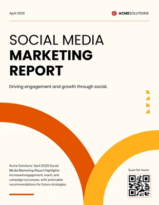 business  Template: Social Media Marketing Report Template