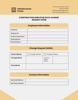 premium  Template: Yellow and Grey Simple Construction Form