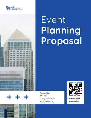 Free  Template: Modèle de proposition de planification d'événement