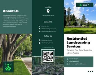 Free  Template: Residential Landscaping Services Brochure
