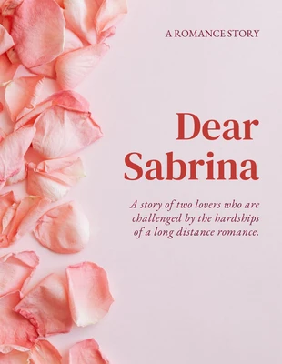 Free  Template: Copertina del libro rosa semplice con foto romantiche