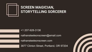 Black Professional Actor Business Card - Pagina 2