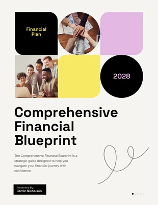 Free  Template: Coloridos planes financieros simples