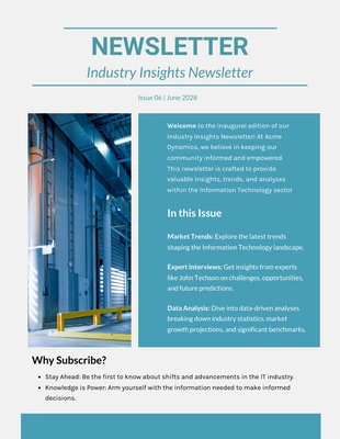Free  Template: Industry Insights Newsletter