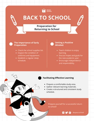 Free  Template: Back to School - Preparation for Returning to School