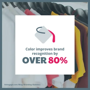 Free  Template: Brand Color Recognition Statistic Instagram Post