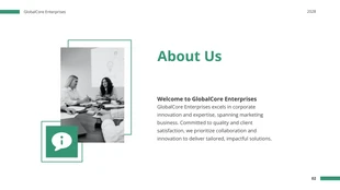 Modern White Green Black Corporate Presentation - Pagina 2