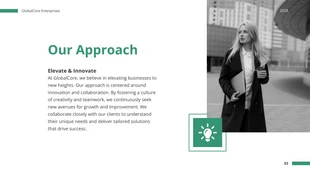 Modern White Green Black Corporate Presentation - Seite 3