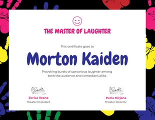 Free  Template: Black Playful Funny Certificate