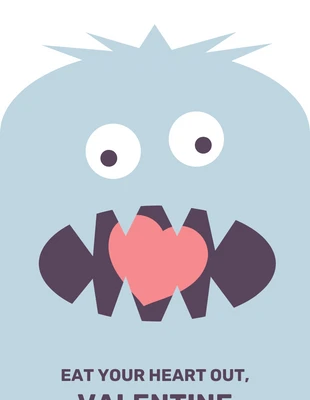 Free  Template: Lustige Monster Valentinstag Pinterest Post