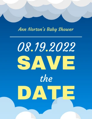 premium  Template: Save the Date Baby Shower Invitation