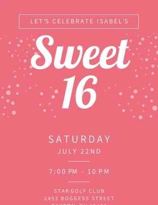 Bold Sweet 16 Invitation