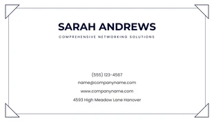 White Professional Photo Networking Business Card - Seite 2