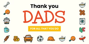 Free  Template: Thank You Father's Day Twitter Post