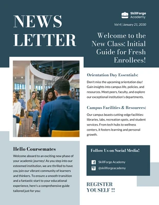 premium  Template: Course Enrollment Welcome Newsletter