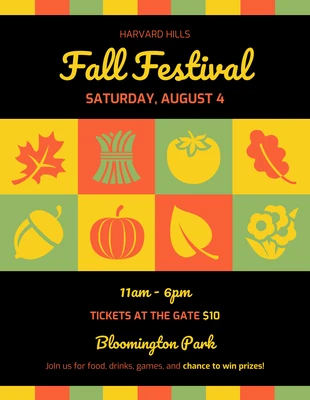 Vintage Fall Festival Event Poster
