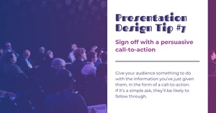 premium  Template: Purple Presentation Design Tips LinkedIn Post