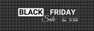 Free  Template: Minimalis Design Black &amp; White Black Friday Banner
