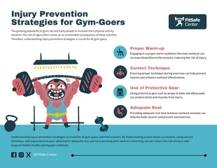 Free  Template: Fitness Injury Prevention Strategies for Gym-Goers Infographic