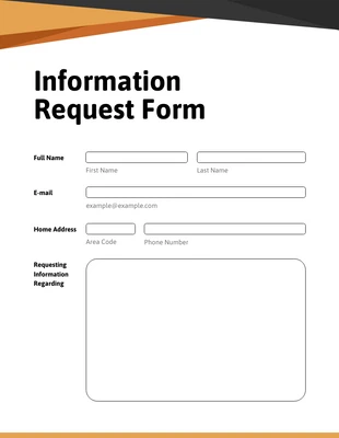 premium  Template: Orange and Black Simple Request Forms