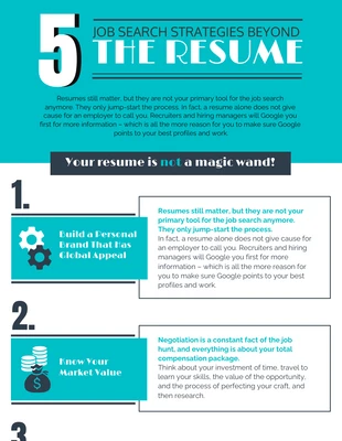 premium  Template: 5 Job Search Strategies Infographic Template