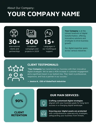 Free  Template: Customizable About Us Infographic Poster