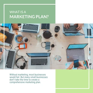 Free  Template: Dual Green Marketing Plan Instagram Post