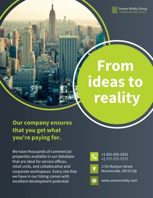 business  Template: Green Real Estate Business Flyer