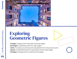 Bright Color Geometry Lesson Math Presentation - Seite 3