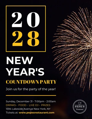 Holiday Countdown Party Poster Template