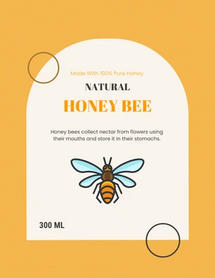 Free  Template: Poster Honey Bee Natural  Template