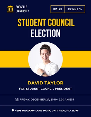 Free  Template: Student Council Flyer