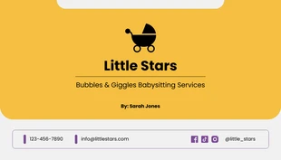 business  Template: Whimsical Babysitting Business Card