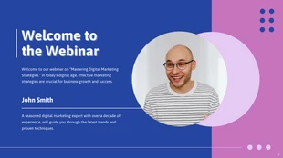 Catchy Blue and Pink Webinar Presentation - صفحة 2