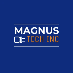 premium  Template: Logotipo de la empresa de tecnología Magnus