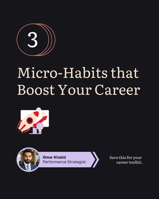 premium  Template: Career-Boosting Micro-Habits Carousel Post Template