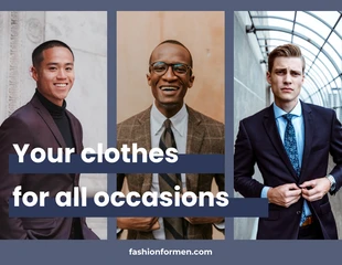 business  Template: Men Fashion Photo Collage