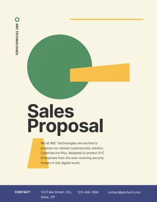 Free  Template: Minimalist Cream And Green Sales Proposal