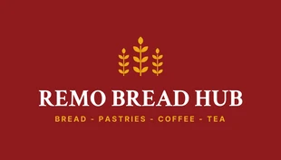 Free  Template: بطاقة عمل المخبز الحديث باللونين الأحمر والأصفر