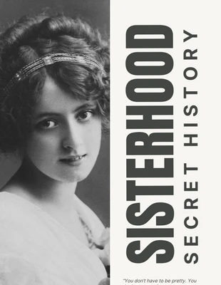 Free  Template: Beige Vintage Sisterhood Book Cover
