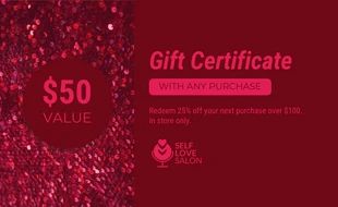 Gift Certificates Coupons