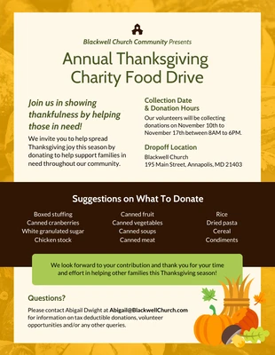 Free  Template: Thanksgiving Flyer Template