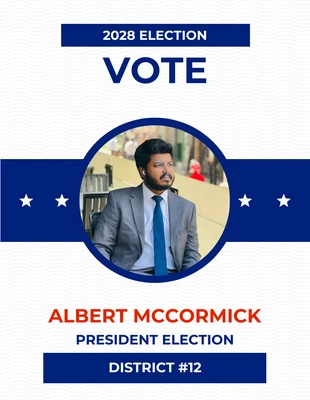 Free  Template: Blue Election Vote Flyer