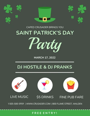 premium  Template: Saint Patrick's Day Party Event Flyer