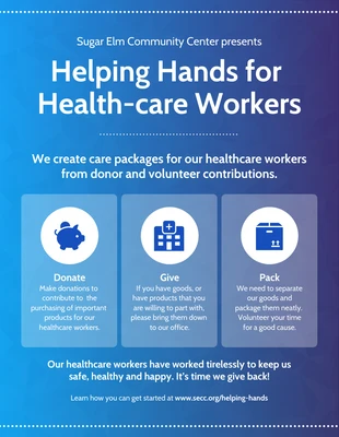 Free  Template: Support Healthcare Workers Community Event Poster